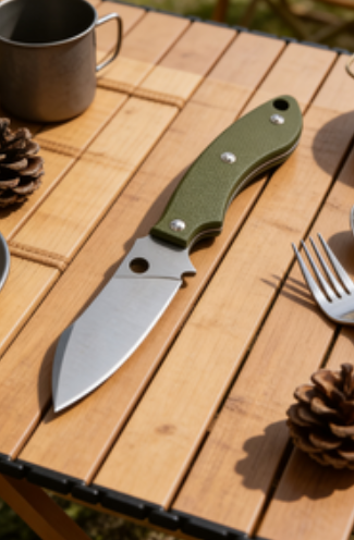 2-Piece 8cr14 Stainless Steel Fixed Blade Knife with G10 Handle - Compact EDC and Outdoor Cutting Tool