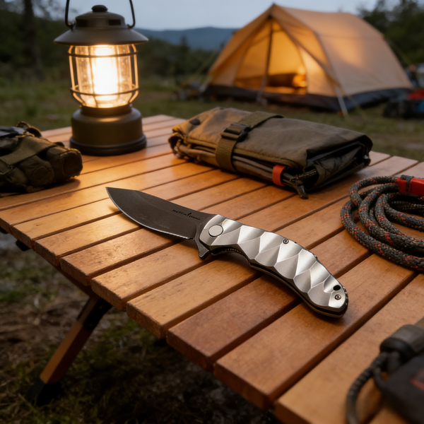 CRKT JJ163 Folding Knife - D2 Tool Steel Blade & Titanium Handle | Sharp Point Design Premium EDC Knife