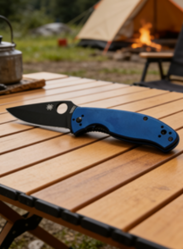 8cr14 Stainless Steel Folding Pocket Knife with Titanium Handle - 8.8cm Sharp Drop Point Blade EDC Outdoor Tool