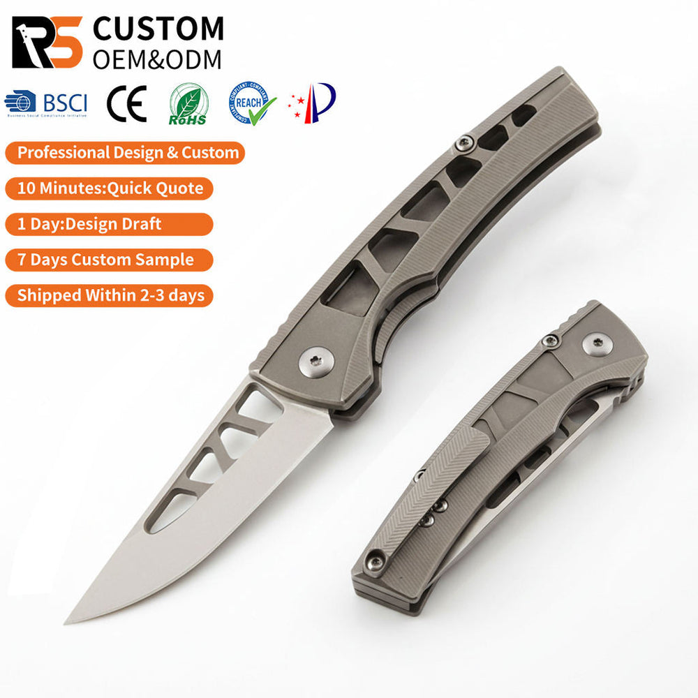 JJ015 Great Goldfish Titanium Folder - M390 Powder Steel