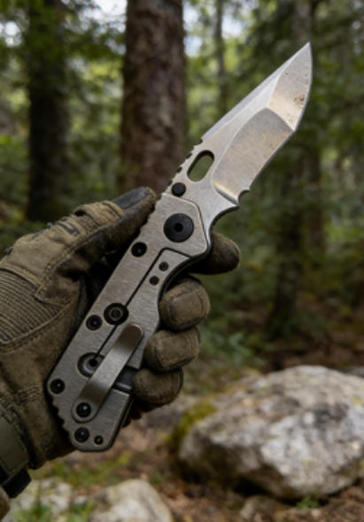 Large Plain Handle Folding Knife Portable Stainless Steel Pocket Knife Outdoor EDC Package Opener Sharp Brushed Blade Folding Knife
