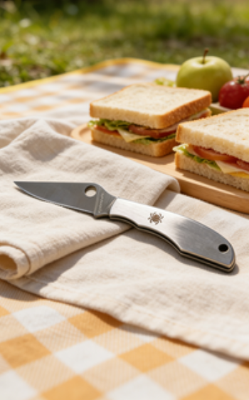 5cr14 Stainless Steel Folding Pocket Knife with Steel Handle - 6.5cm Sharp Straight Blade EDC Outdoor Tool
