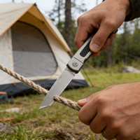 CRKT 3rd Generation Carbon Fiber Folding Knife - 9Cr Steel Blade & Titanium Handle with Carbon Fiber Grip | Premium EDC Pocket Knife