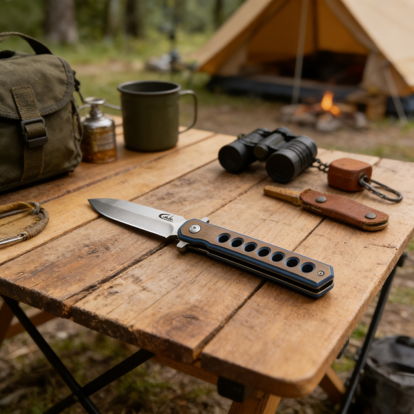 Titanium Folding Pocket Knife — 8Cr Steel Blade | Ball Bearing EDC Knife for Outdoor, Hiking & Collecting