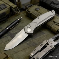 9400 Titanium M390 Automatic EDC Knife - Side-Opening, Ball Bearing Pivot, Liner Lock Pocket Knife for Outdoor & Collection