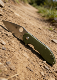 8cr14 Stainless Steel Folding Pocket Knife with G10+Steel Handle - 8.0cm Sharp Pointed Blade EDC Outdoor Tool