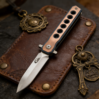 Titanium Folding Pocket Knife — 8Cr Steel Blade | Ball Bearing EDC Knife for Outdoor, Hiking & Collecting