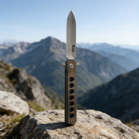 Titanium Folding Pocket Knife — 8Cr Steel Blade | Ball Bearing EDC Knife for Outdoor, Hiking & Collecting
