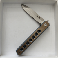 Titanium Folding Pocket Knife — 8Cr Steel Blade | Ball Bearing EDC Knife for Outdoor, Hiking & Collecting
