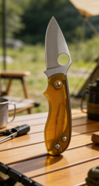 8cr14 Stainless Steel Mini Folding Pocket Knife with PEI Handle - 4.5cm Sharp Pointed Blade EDC Outdoor Tool