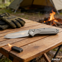 9400 Titanium M390 Automatic EDC Knife - Side-Opening, Ball Bearing Pivot, Liner Lock Pocket Knife for Outdoor & Collection