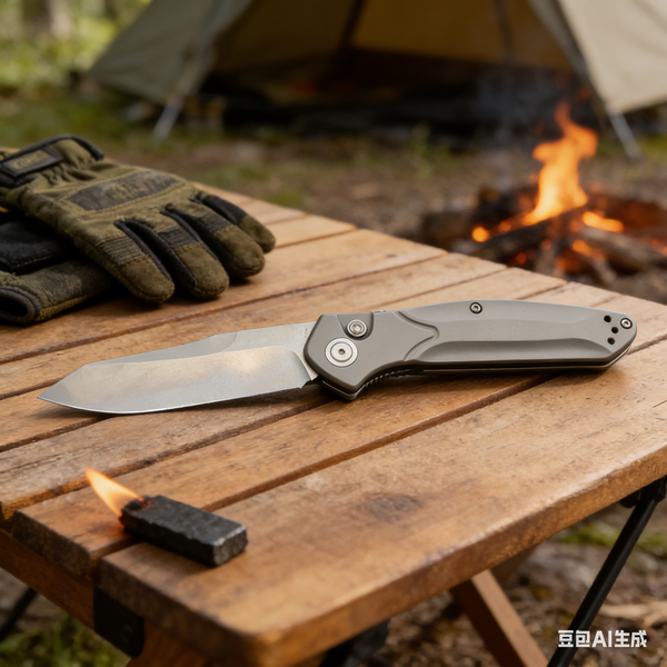 9400 Titanium M390 Automatic EDC Knife - Side-Opening, Ball Bearing Pivot, Liner Lock Pocket Knife for Outdoor & Collection