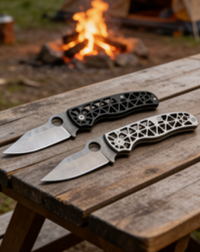 Premium 14C28N Steel Folding Pocket Knife with Lightweight Titanium Handle