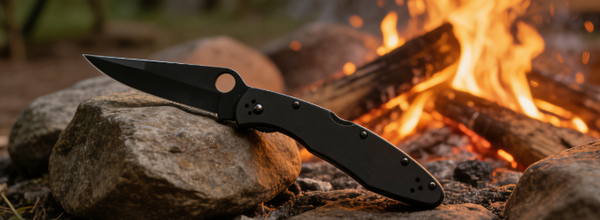 8cr14 Stainless Steel Folding Pocket Knife with G10 Handle - Heavy-Duty EDC and Outdoor Cutting Tool