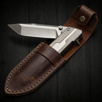 CRKT JJ007 Folding Knife - 14C28N Sandvik Steel Blade & Titanium Handle | T-Head Design EDC Pocket Knife