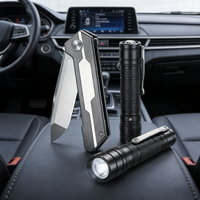 CRKT JJ007 Folding Knife - 14C28N Sandvik Steel Blade & Titanium Handle | T-Head Design EDC Pocket Knife