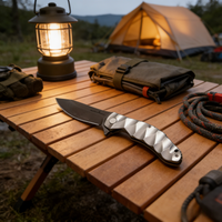 CRKT JJ163 Folding Knife - D2 Tool Steel Blade & Titanium Handle | Sharp Point Design Premium EDC Knife