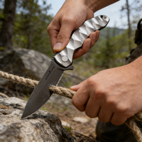 CRKT JJ163 Folding Knife - D2 Tool Steel Blade & Titanium Handle | Sharp Point Design Premium EDC Knife