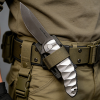 CRKT JJ163 Folding Knife - D2 Tool Steel Blade & Titanium Handle | Sharp Point Design Premium EDC Knife