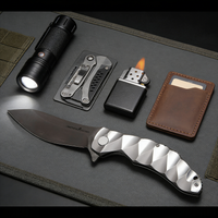 CRKT JJ163 Folding Knife - D2 Tool Steel Blade & Titanium Handle | Sharp Point Design Premium EDC Knife