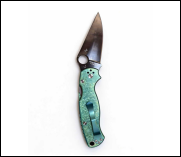 Ice Crystal Titanium Green Handle Folding Knife Portable Stainless Steel Pocket Knife Daily EDC Outdoor Package Opener Sharp Folding Pocket Knife