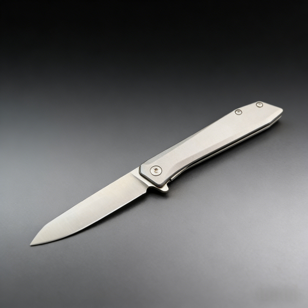 CRKT JJ028C Folding Knife - D2 Tool Steel Blade & Titanium Handle | Water Drop Ultra-Lightweight 45g EDC Knife