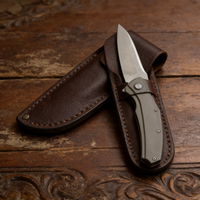JJ079 titanium folding knife with D2 steel blade. Ultra-light 107g EDC knife with ball bearing system. Perfect for outdoor, camping, and collection.