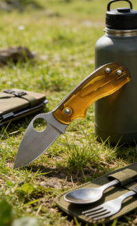 8cr14 Stainless Steel Mini Folding Pocket Knife with PEI Handle - 4.5cm Sharp Pointed Blade EDC Outdoor Tool