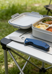 8cr14 Stainless Steel Folding Pocket Knife with Titanium Handle - 8.8cm Sharp Drop Point Blade EDC Outdoor Tool