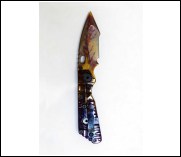 Titanium-Burned Handle Folding Knife Portable Special Steel Pocket Knife Daily EDC Outdoor Package Opener Gold Thunder Night Blade Sharp Folding Knife