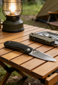8cr14 Stainless Steel Folding Pocket Knife with Carbon Fiber Handle - 9.3cm Drop Point Full Edge/Serrated Blade EDC Outdoor Tool