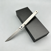 JJ097 ultra-light titanium folding knife with 9Cr steel blade. 60g EDC knife with ball bearing system. Perfect for outdoor, camping, and collection.