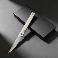 JJ097 ultra-light titanium folding knife with 9Cr steel blade. 60g EDC knife with ball bearing system. Perfect for outdoor, camping, and collection.
