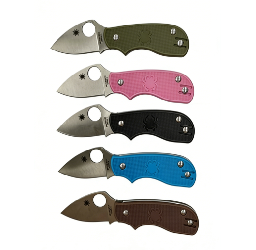 8cr14 Stainless Steel Mini Folding Pocket Knife with Fiberglass Handle - 4.5cm Sharp Pointed Blade EDC Outdoor Tool
