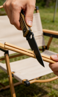 8cr14 Stainless Steel Folding Pocket Knife with PEI Handle - EDC and Outdoor Cutting Tool