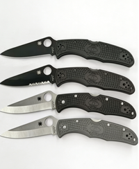 4-Piece 8cr14 Stainless Steel Folding Pocket Knife Set with Fiberglass Handle - EDC and Outdoor Cutting Tools