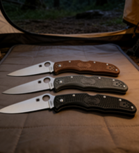 3-Piece 8cr14 Stainless Steel Folding Pocket Knife Set with Fiberglass Handle - EDC and Outdoor Cutting Tools