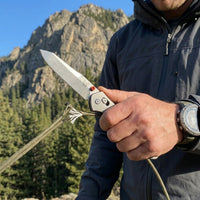 940 Titanium EDC Folding Knife | 9Cr Steel Blade, Ball Bearing Pivot, Liner Lock Pocket Knife for Outdoor & Collection