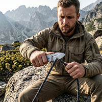 M390 Titanium EDC Pocket Knife - Assisted Opening, Ball Bearing Pivot, 4.5" Blade Folding Knife for Outdoor Camping Collection