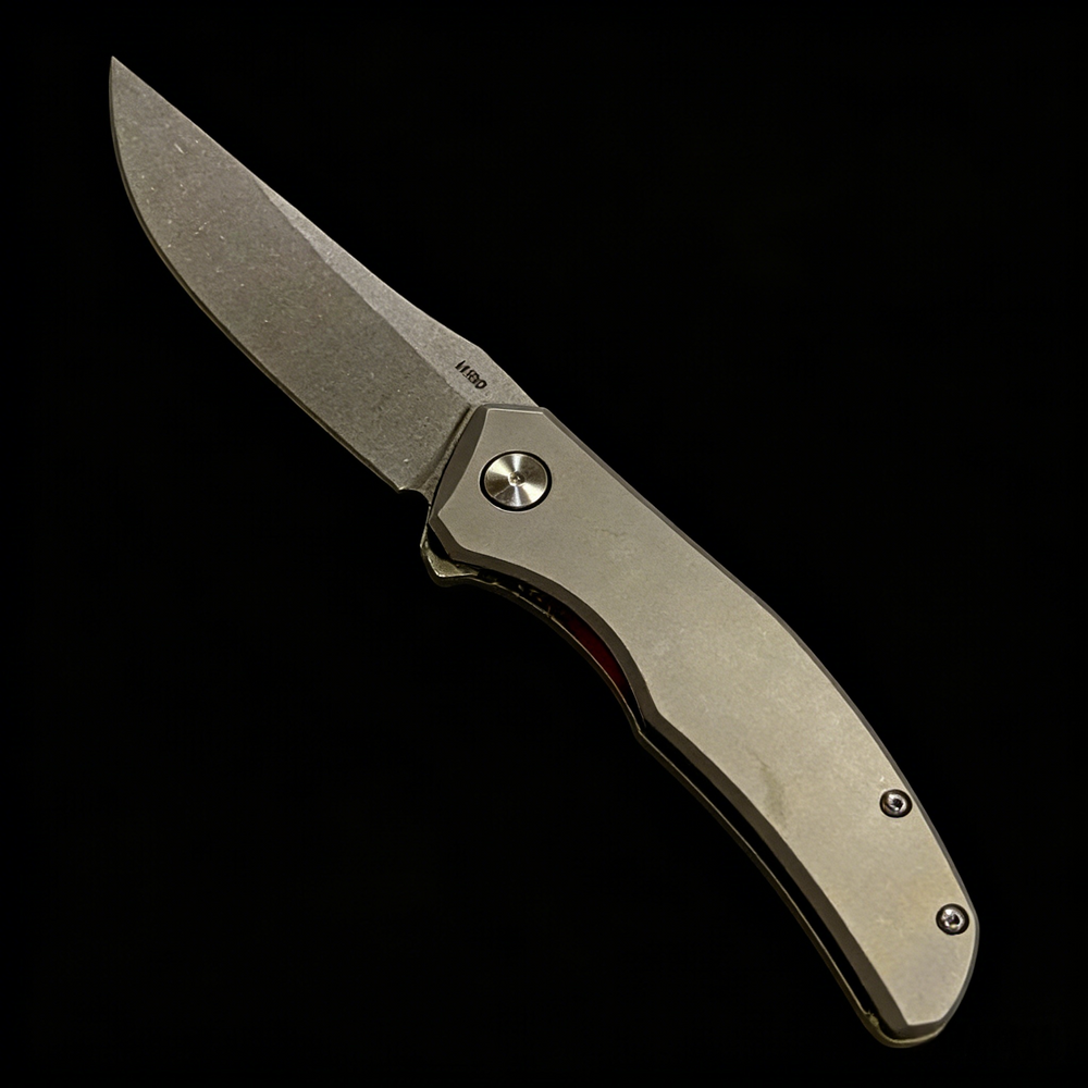 CRKT JJ110 Folding Knife - Damascus Steel Blade with Titanium Handle | Premium EDC Pocket Knife