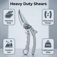 Hearth & Blade Tactical Outdoor Shears | Detachable 2-in-1 Survival Knife