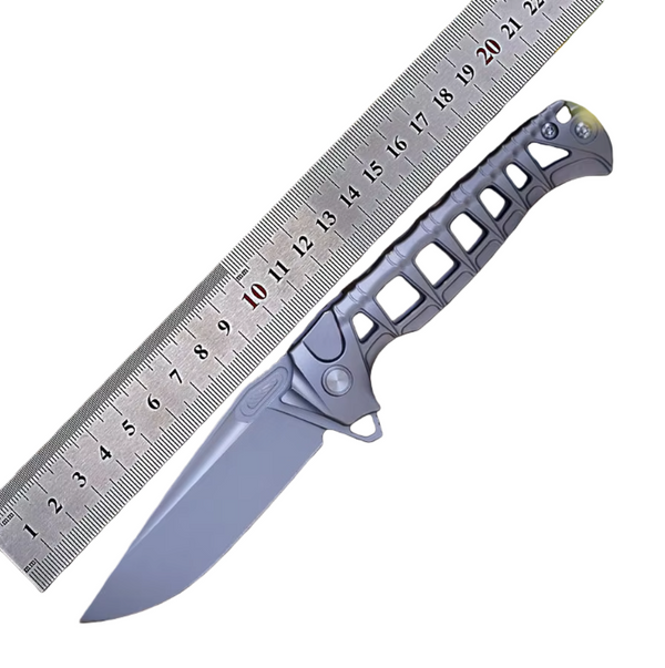 JJ018 Dolphin EDC Titanium Folding Knife - M390 Steel