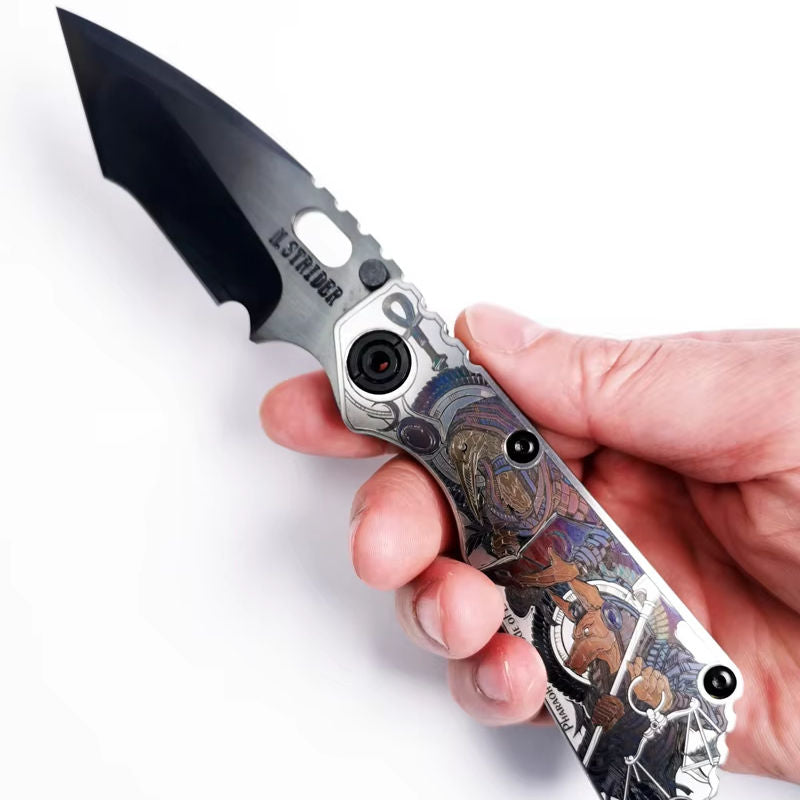 JJ118 Titanium EDC Folding Knife - M390 Powder Steel