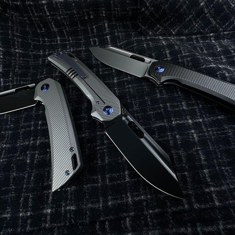 JJ080 Predator Titanium Tactical Folding Knife - M390 Steel