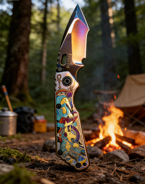 Painted Handle Folding Knife Portable Stainless Steel Pocket Knife Outdoor EDC Blade Daily Package Opener Tool