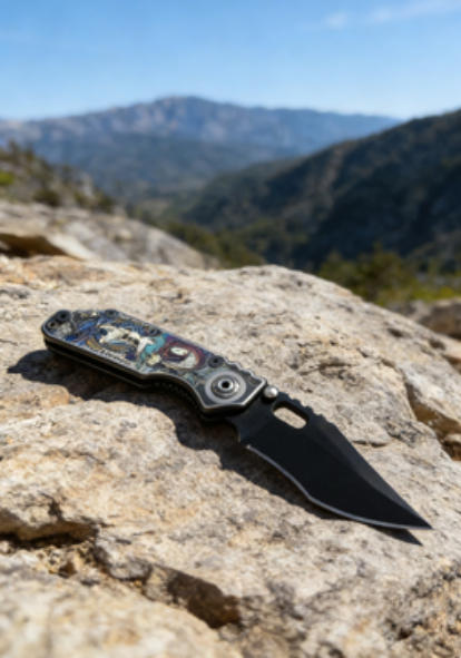 Painted Handle Folding Knife Portable Stainless Steel Pocket Knife Outdoor EDC Blade Daily Package Opener Tool