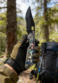 Painted Handle Folding Knife Portable Stainless Steel Pocket Knife Outdoor EDC Blade Daily Package Opener Tool