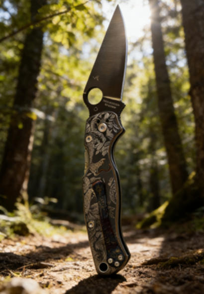 Snake Pattern Handle Folding Knife Portable Stainless Steel Pocket Knife Daily EDC Outdoor Package Opener Sharp Folding Pocket Knife