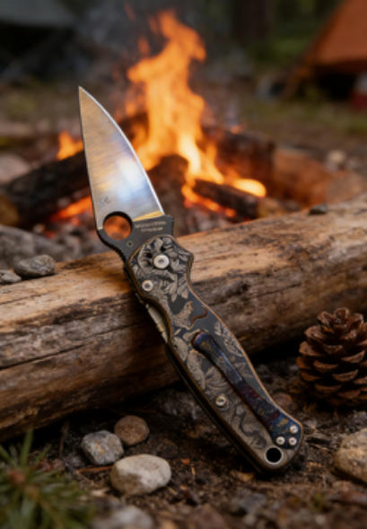 Snake Pattern Handle Folding Knife Portable Stainless Steel Pocket Knife Daily EDC Outdoor Package Opener Sharp Folding Pocket Knife