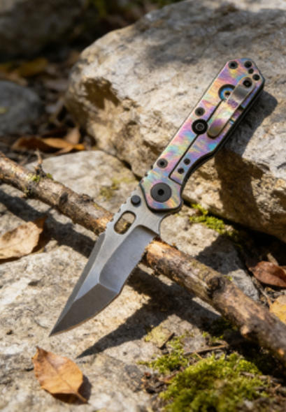 Large Colored Handle Folding Knife Portable Stainless Steel Pocket Knife Outdoor EDC Package Opener Sharp Brushed Blade Folding Knife